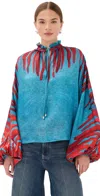 Stella Jean Blouse Blue/red In Multi