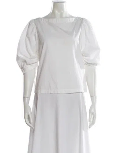 Pre-owned Stella Jean Crew Neck Short Sleeve Top In White