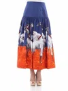 Stella Jean Blue Flared Skirt In Azul