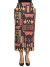 Stella Jean Cotton Blend Skirt In Multicolor