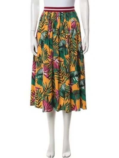 Pre-owned Stella Jean Floral Print Midi Length Skirt In Multicolor