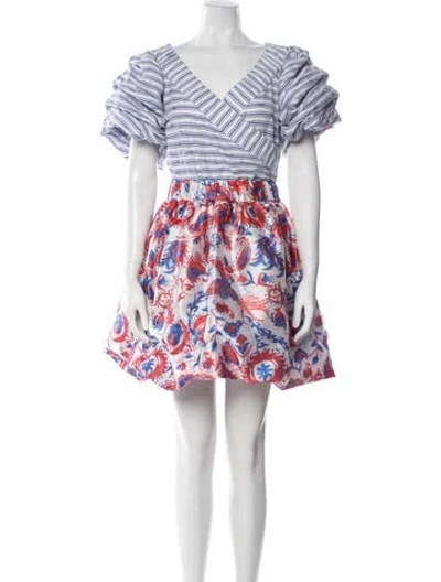 Pre-owned Stella Jean Floral Print Mini Dress In Multi