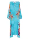Stella Jean Kaftan Dress In Blue