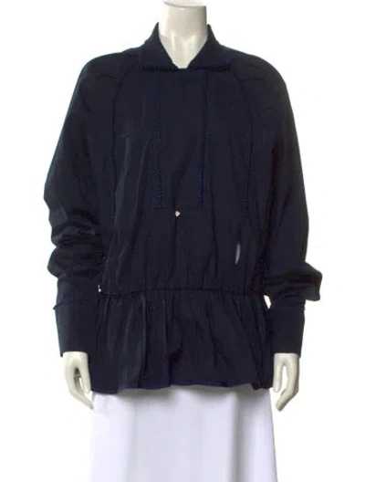 Pre-owned Stella Jean Long Sleeve Button-up Top In Blue