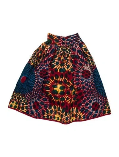 Pre-owned Stella Jean Patterned Midi Length Skirt W/ Tags In Red