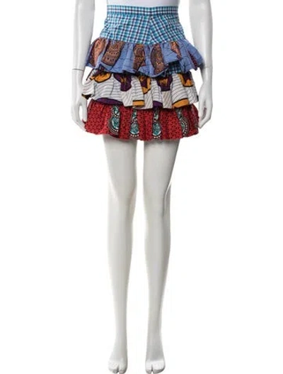 Pre-owned Stella Jean Patterned Mini Skirt In Multicolor