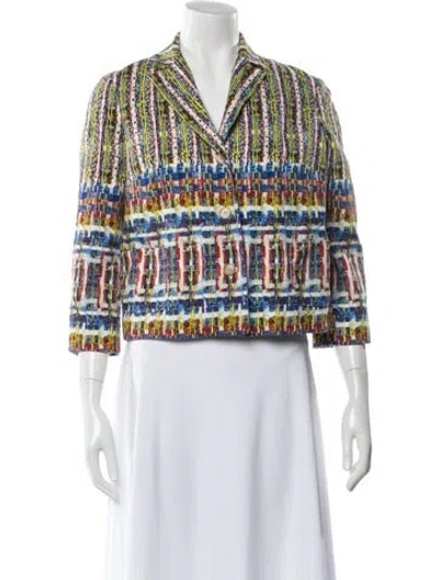 Pre-owned Stella Jean Plaid Print Blazer In Blue