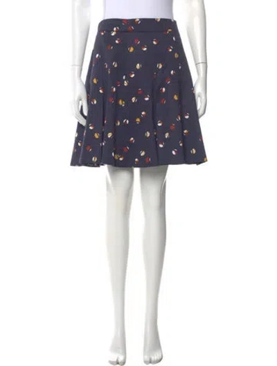 Pre-owned Stella Jean Polka Dot Print Knee-length Skirt In Blue