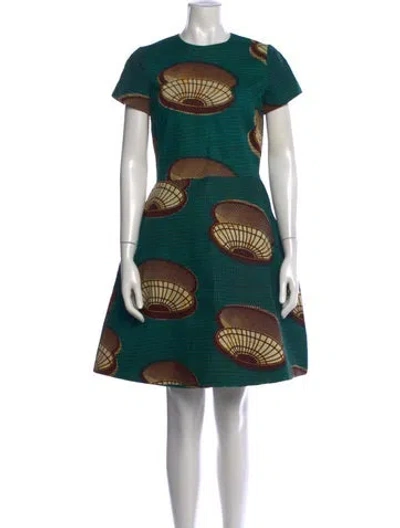 Pre-owned Stella Jean Printed Knee-length Dress In Green