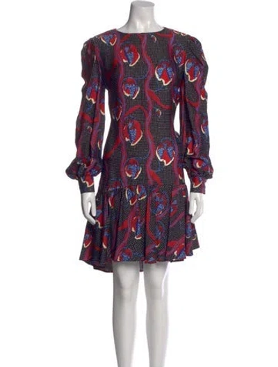 Pre-owned Stella Jean Printed Knee-length Dress In Red