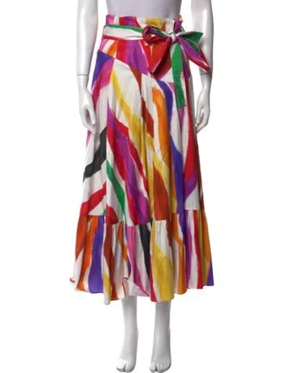 Pre-owned Stella Jean Printed Long Skirt In Yellow