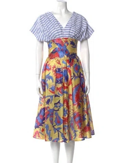 Pre-owned Stella Jean Printed Midi Length Dress In Multi