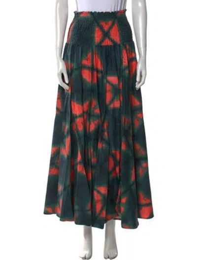 Pre-owned Stella Jean Printed Midi Length Skirt In Green
