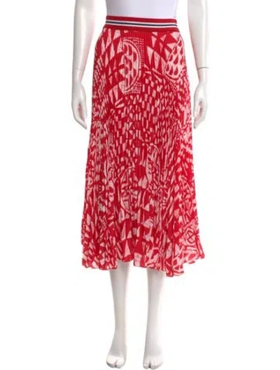 Pre-owned Stella Jean Printed Midi Length Skirt In Red