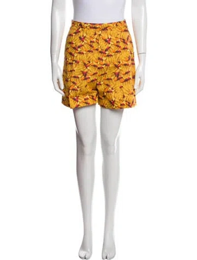Pre-owned Stella Jean Printed Mini Shorts In Yellow