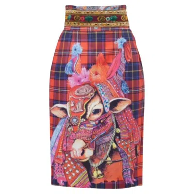 Pre-owned Stella Jean Printed Pencil Skirt - '10s In Pink