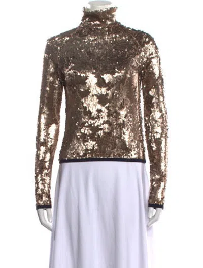 Pre-owned Stella Jean Printed Turtleneck Top In Brown