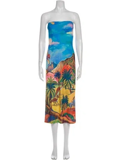 Pre-owned Stella Jean Silk Knee-length Dress In Multi