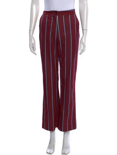 Pre-owned Stella Jean Striped Flared Pants In Red