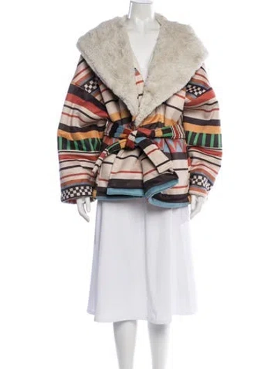 Pre-owned Stella Jean Striped Jacket In Neutral