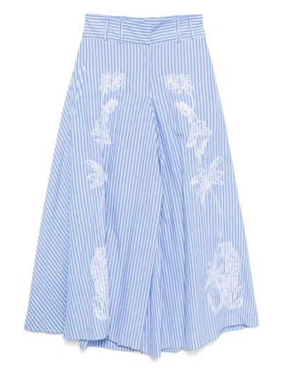 Stella Jean Striped Pants In Blue