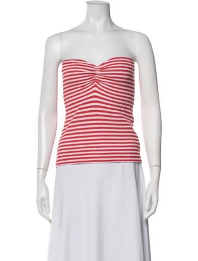 Pre-owned Stella Jean Striped Strapless Top In Pink