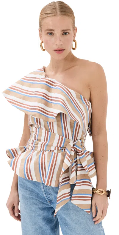 Stella Jean Striped Top Three Color Stripes