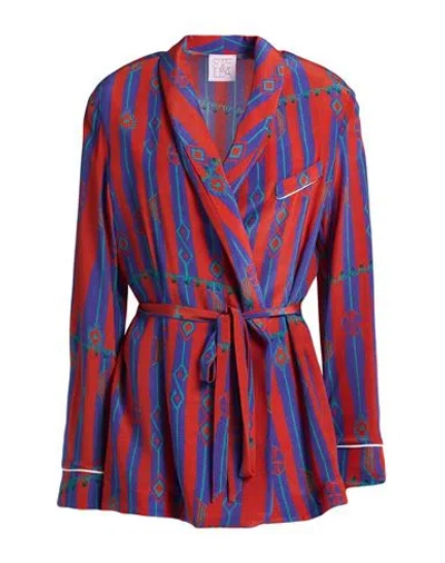 Stella Jean Woman Blazer Brick Size 6 Silk In Red