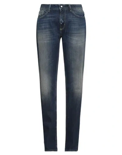 Stella Jean Woman Jeans Blue Size 4 Cotton, Elastane