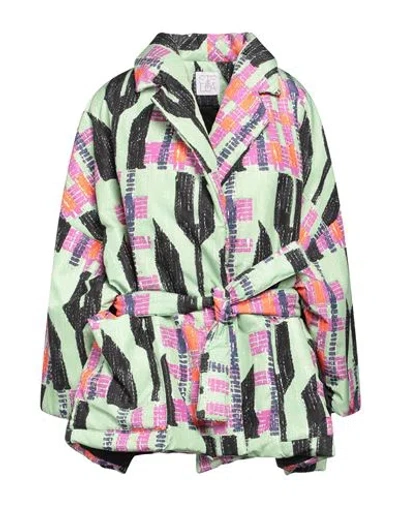 Stella Jean Woman Jacket Light Green Size 8 Polyester