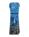 Stella Jean Women's Abstract Print Pleated Maxi Dress In Blue
