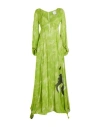 Stella Jean Woman Maxi Dress Green Size 4 Viscose In Green