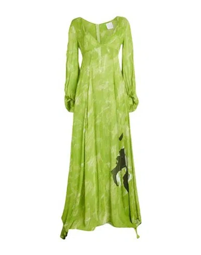 Stella Jean Woman Maxi Dress Green Size 4 Viscose