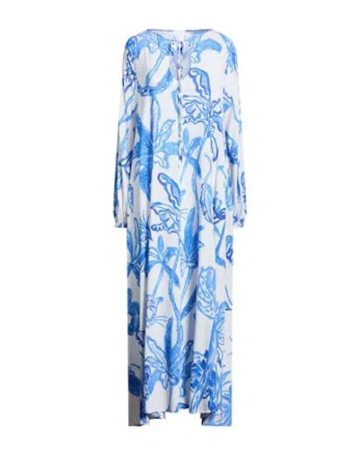 Stella Jean Woman Maxi Dress Off White Size 4 Viscose, Elastane