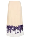 Stella Jean Woman Midi Skirt Beige Size 8 Viscose, Polyester In Beige