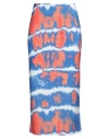 Stella Jean Woman Midi Skirt Blue Size 10 Polyester, Elastane In Blue