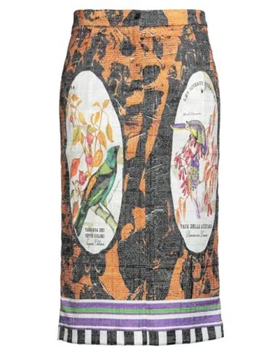 Stella Jean Woman Midi Skirt Mandarin Size 8 Polyester, Acrylic, Viscose, Elastane