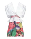 Stella Jean Woman Mini Dress White Size 8 Polyester, Cotton In White
