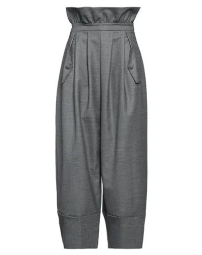 Stella Jean Woman Pants Grey Size 8 Polyester, Virgin Wool, Elastane