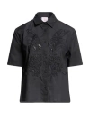 Stella Jean Woman Shirt Black Size 8 Cotton In Black