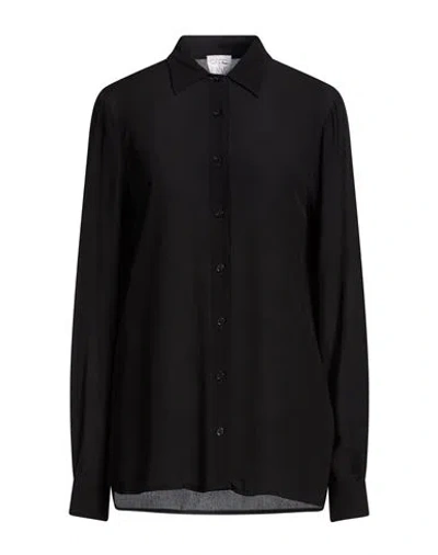 Stella Jean Woman Shirt Black Size 6 Acetate, Viscose, Elastane