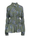Stella Jean Woman Shirt Green Size 8 Viscose In Green