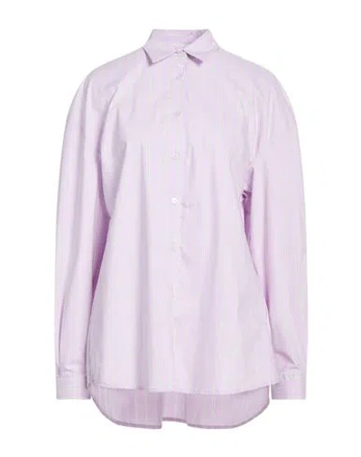 Stella Jean Woman Shirt Lilac Size 6 Cotton, Polyamide, Elastane In Purple