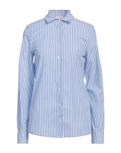 Stella Jean Woman Shirt Sky Blue Size 10 Cotton