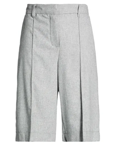 Stella Jean Woman Shorts & Bermuda Shorts Grey Size 4 Wool, Viscose, Textile Fibers, Polyamide In Gray