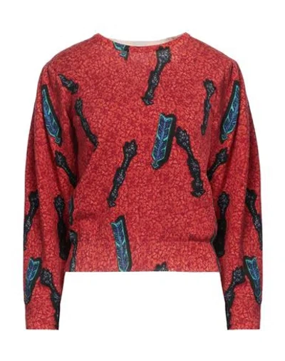 Stella Jean Woman Sweater Red Size 8 Merino Wool