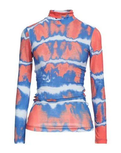 Stella Jean Woman T-shirt Blue Size 10 Polyester, Elastane