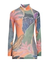 Stella Jean Woman T-shirt Orange Size 8 Polyester, Elastane In Orange