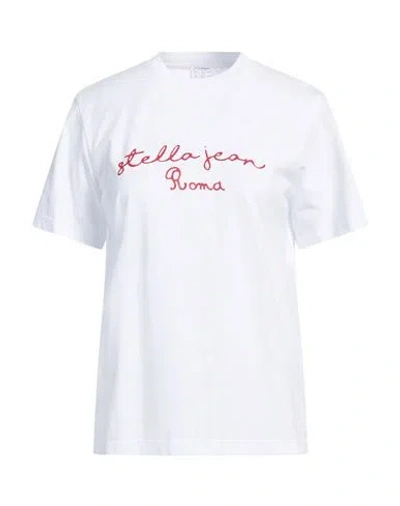 Stella Jean Woman T-shirt White Size 8 Cotton