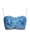 Stella Jean Woman Top Azure Size 4 Polyester In Blue